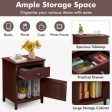 2-Tier Accent Table with Spacious Tabletop-Espresso Supply