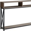 47  Taupe and Black Frame Console Table With Shelves Online now