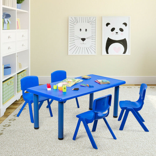 4-pack Kids Plastic Stackable Classroom Chairs-Blue Fashion