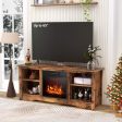 58 Inches TV Stand  for Flat Screen TVs Up to 65 Inches with 18 Inches Electric Fireplace Heater For Sale