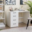 43.5 Inch Computer Desk with 4 Large Drawers-White on Sale