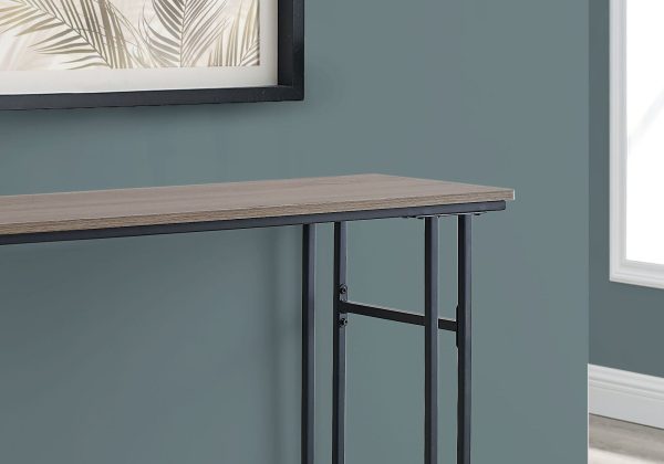 47  Gray and Black Frame Console Table With Shelves Online now