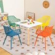 4 Pieces Kids Chairs with Curved Backrest and Ergonomic Armrests Online