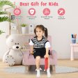 Kids Rocking Chair with Solid Wood Legs-Pink Fashion