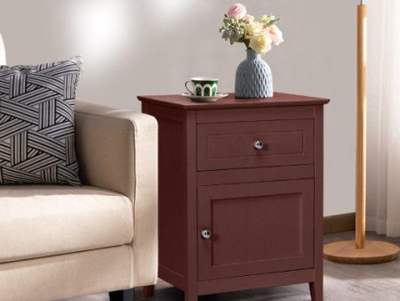 2-Tier Accent Table with Spacious Tabletop-Espresso Supply