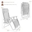 2 Pieces Folding Lounge Chair with Zero Gravity-Brown Supply