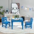 2 Pieces Kids Learning Chair set with Backrest-Blue Sale