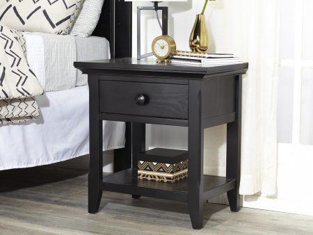 24  Black One Drawer Nightstand Sale