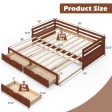 Extendable Twin to King Daybed with Trundle and 2 Storage Drawers Hot on Sale