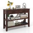 3-tier Console Table with 2 Drawers for Living Room Entryway Online Hot Sale