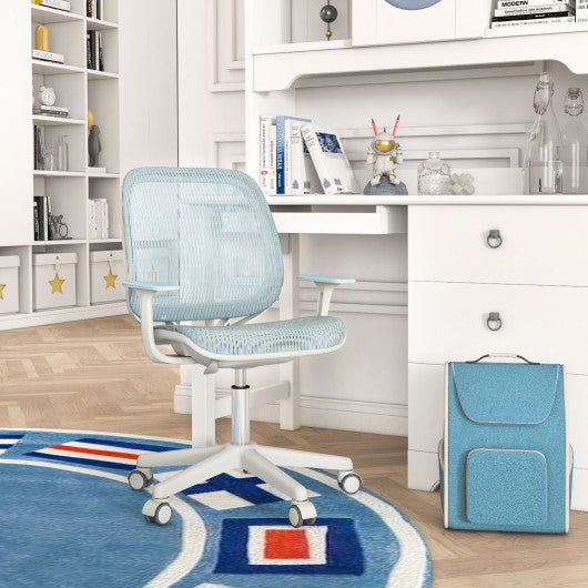 Swivel Mesh Children Computer Chair with Adjustable Height-Blue Online