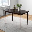 48 Inch Solid Wood Dining Table with Rubber Wood Supporting Legs for Kitchen Dining Room-Espresso Online now