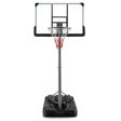 Basketball Hoop with 5.4-6.6FT Adjustable Height and 50  Backboard-Black Online Sale