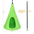 32 Inch Kids Nest Swing Chair Hanging Hammock Seat for Indoor Outdoor-Green Sale