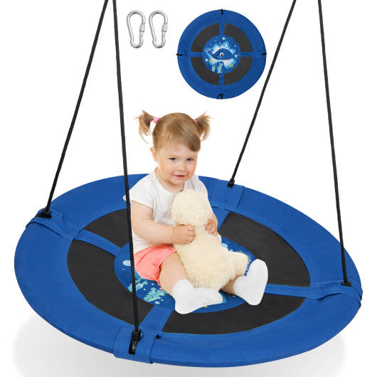 40 Inches Saucer Tree Swing with Adjustable Hanging Ropes and 900D Oxford Fabric-Whale Supply