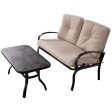 2 Pieces Patio Outdoor Cushioned Coffee Table Seat-Beige Supply