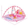 Baby Activity Play Piano Gym Mat with 5 Hanging Sensory Toys-Pink Discount