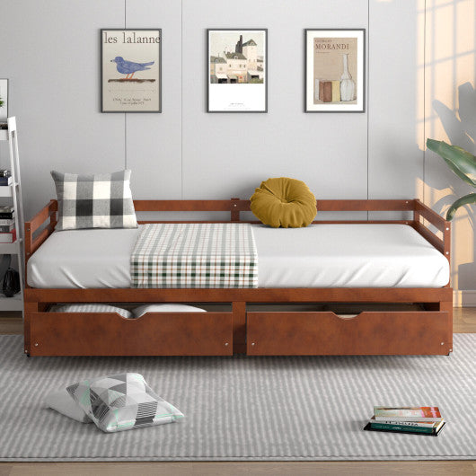 Extendable Twin to King Daybed with Trundle and 2 Storage Drawers Hot on Sale