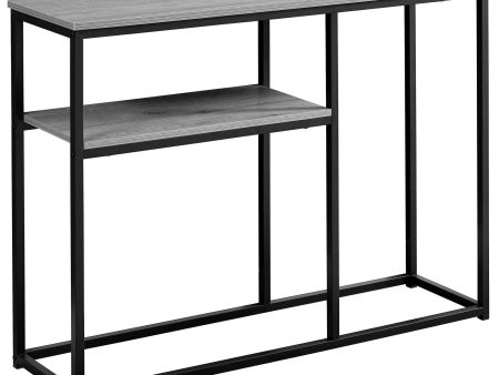 42  Gray And Black Frame Console Table With Storage Hot on Sale