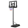 Portable Basketball Hoop with 9-Position Adjustable Height Online Sale