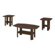 Set of Three 36  Espresso Coffee Table With Three Shelves Online