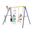 4-in-1 660 lbs Heavy Duty Swing Set for Kids Aged 3-9 Years Old-Yellow Cheap