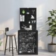 Convertible Wall Mounted Table with A Chalkboard-Black For Sale