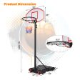 Adjustable Basketball Hoop System Stand with Wheels Supply