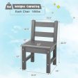 2 Pieces Kids Learning Chair set with Backrest-Gray on Sale