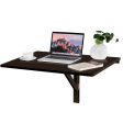 31.5 x 23.5 Inch Wall Mounted Folding Table for Small Spaces-Brown For Discount