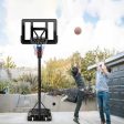 Portable Basketball Hoop with 8 to 10 Feet 5-Level Height Adjustable For Discount