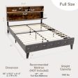 Full Queen Size Upholstered Bed Frame with Storage Headboard-Full Size Hot on Sale