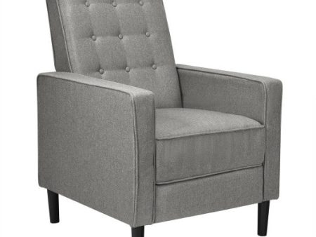 Mid-Century Push Back Recliner Chair -Gray Supply