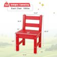 2 Pieces Kids Learning Chair set with Backrest-Red Fashion