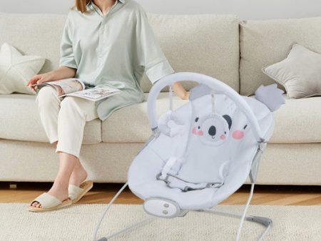 Portable Baby Bouncer Infant Rocker Seat with Detachable Toy Bar-Gray For Cheap