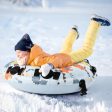 52 Inch Inflatable Snow Sled with Cold-Resistant and Heavy-Duty Material-Blue Supply