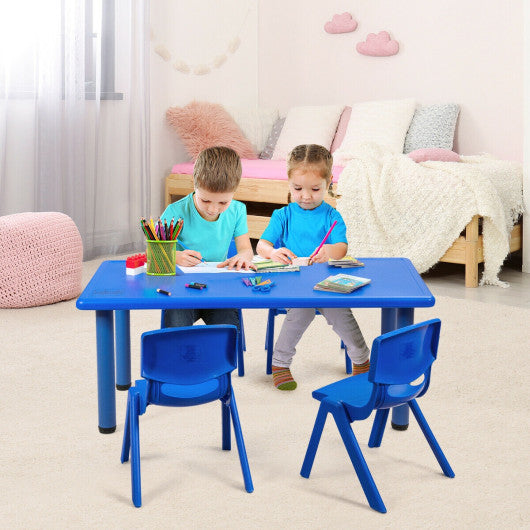 4-pack Kids Plastic Stackable Classroom Chairs-Blue Fashion