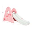 Freestanding Baby Slide Indoor First Play Climber Slide Set for Boys Girls -Pink on Sale