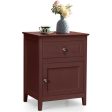 2-Tier Accent Table with Spacious Tabletop-Espresso Supply