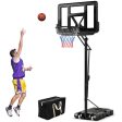 Portable Basketball Hoop with 8 to 10 Feet 5-Level Height Adjustable For Discount