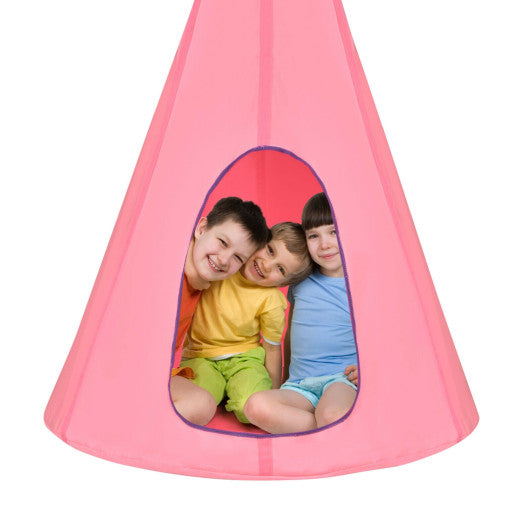 40 Inch Kids Nest Swing Chair Hanging Hammock Seat for Indoor Outdoor-Pink Online Sale