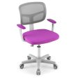 Adjustable Desk Chair with Auto Brake Casters for Kids-Purple Discount