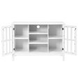 Wooden TV Stand Console Cabinet for 50 Inch TV-White For Sale