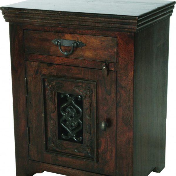 30  Dark Brown One Drawer Nightstand Online Hot Sale