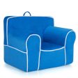 Upholstered Kids Sofa with Velvet Fabric and High-Quality Sponge-Blue Online Hot Sale