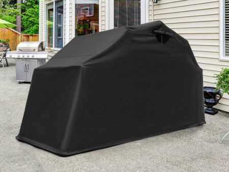 Outdoor Motorcycle Shelter Waterproof Motorbike Storage Tent with Cover-Black Discount