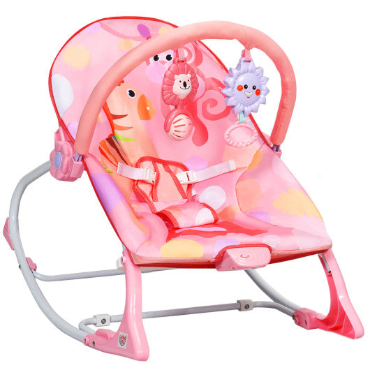 Adjustable Toddler Swing Bouncer & Rocker-Pink For Discount