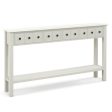 60 Inch Long Sofa Table with 4 Drawers and Open Shelf for Living Room-White Hot on Sale