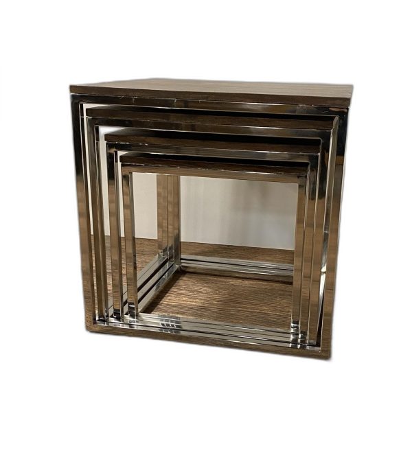 Set Of 4 Modern Rustic Nesting Accent Tables Online Sale