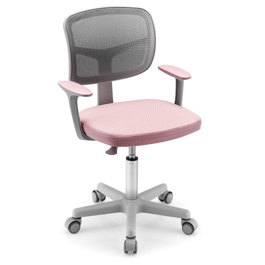 Adjustable Desk Chair with Auto Brake Casters for Kids-Pink Cheap